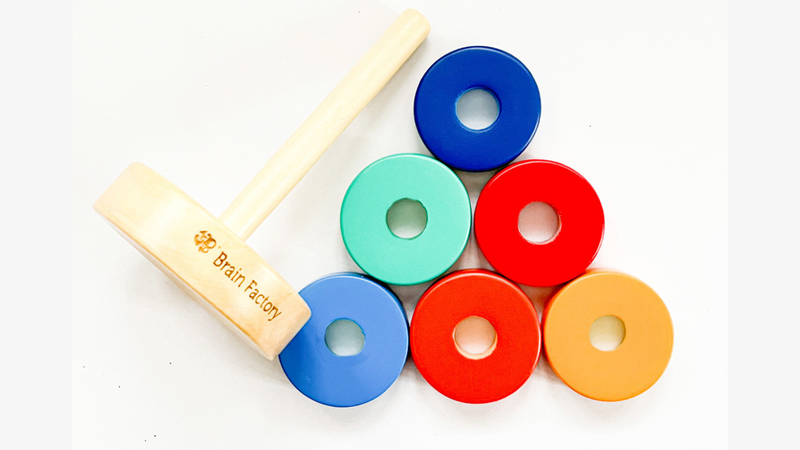 Behind the toy : Rainbow stacking toy-Easy To Carry