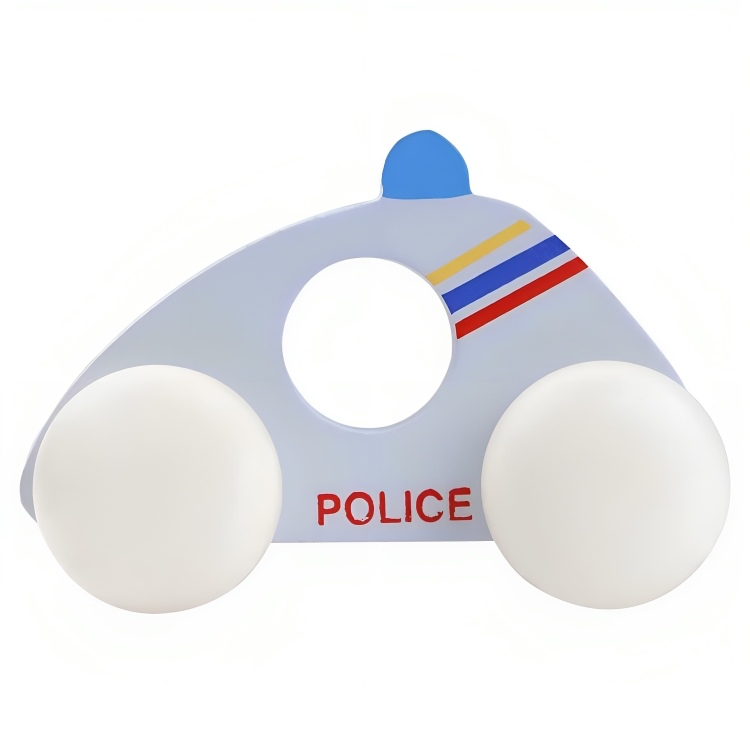 wooden police car toy