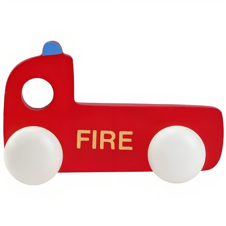 wooden fire engine toy