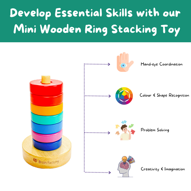 Wooden Stacking Toy Owl Rattle Combo (0 to 3 Years)
